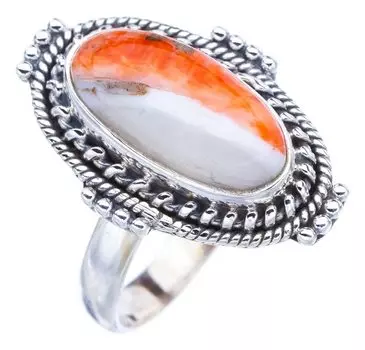 StarGems® Natural Copper Chalcedony Handmade 925 Sterling Silver Ring 7.75 F1711