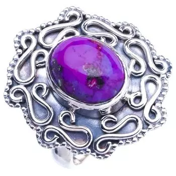 StarGems Natural Copper Turquoise Handmade 925 Sterling Silver Ring 4.75 E9156