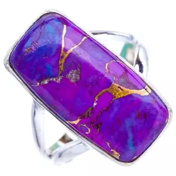 StarGems Natural Copper Turquoise Handmade 925 Sterling Silver Ring 8.5 E9141