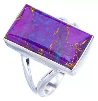 StarGems® Natural Copper Turquoise Handmade 925 Sterling Silver Ring 7.75 F2266