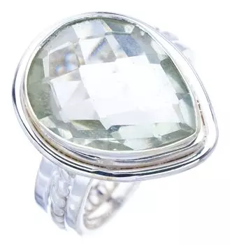 StarGems® Natural Green Amethyst Handmade 925 Sterling Silver Ring 7 F1062