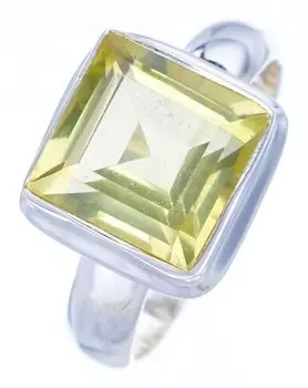 StarGems® Natural Green Amethyst Handmade 925 Sterling Silver Ring 7.25 F0323