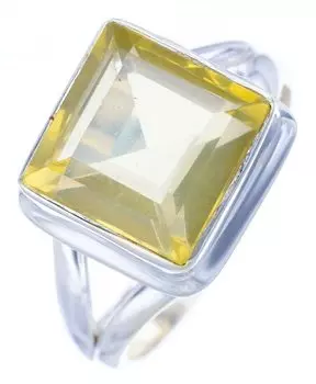 StarGems® Natural Green Amethyst Handmade 925 Sterling Silver Ring 7 F0357