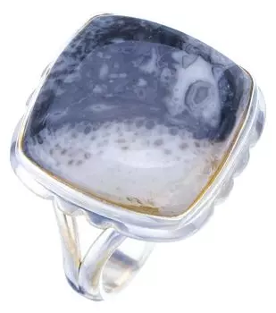 StarGems® Natural Jasper Handmade 925 Sterling Silver Ring 8.75 F2075