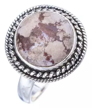 StarGems® Natural Jasper Handmade 925 Sterling Silver Ring 10 F3004
