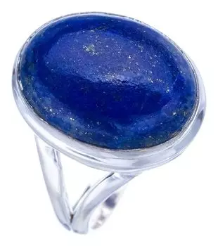 StarGems® Natural Lapis Lazuli Handmade 925 Sterling Silver Ring 7 F1815