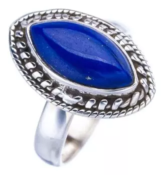 StarGems® Natural Lapis Lazuli Handmade 925 Sterling Silver Ring 6.5 F1844