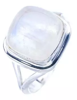 StarGems® Natural Moonstone Handmade 925 Sterling Silver Ring 5 F0724