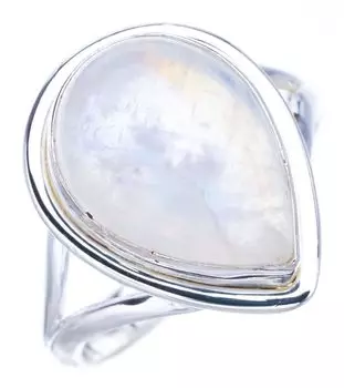 StarGems® Natural Moonstone Handmade 925 Sterling Silver Ring 6 F2761