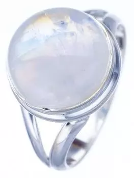 StarGems® Natural Moonstone Handmade 925 Sterling Silver Ring 9 F2597