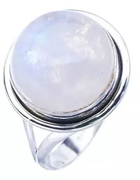 StarGems® Natural Moonstone Handmade 925 Sterling Silver Ring 6 F0770