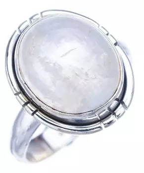 StarGems® Natural Moonstone Handmade 925 Sterling Silver Ring 5 F2739
