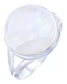 StarGems® Natural Moonstone Handmade 925 Sterling Silver Ring 6.75 F0752