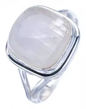 StarGems® Natural Moonstone Handmade 925 Sterling Silver Ring 5 F2516