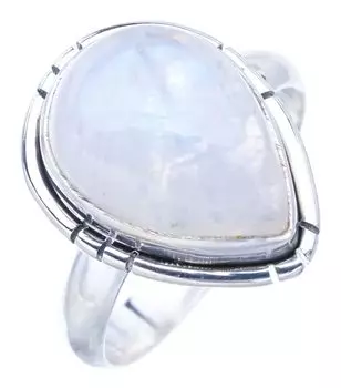StarGems® Natural Moonstone Handmade 925 Sterling Silver Ring 5.75 F0700