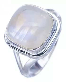 StarGems® Natural Moonstone Handmade 925 Sterling Silver Ring 5 F2555