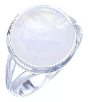 StarGems® Natural Moonstone Handmade 925 Sterling Silver Ring 8 F2751