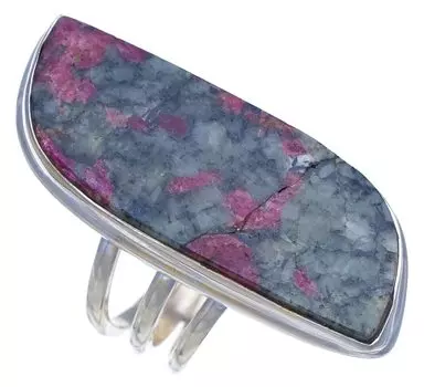 STARGEMS ® Натуральный эвдиалит, кольцо ручной работы из стерлингового серебра 925 пробы 7 F2988