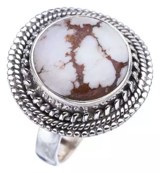 StarGems® Natural Penut Wood Jasper Handmade 925 Sterling Silver Ring 8.25 F1986