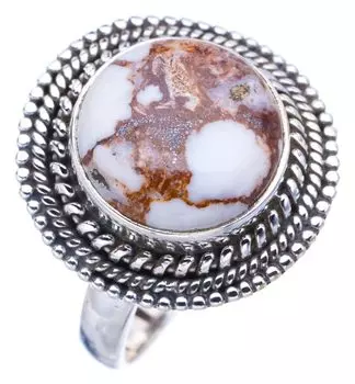 StarGems® Natural Penut Wood Jasper Handmade 925 Sterling Silver Ring 8.75 F0979