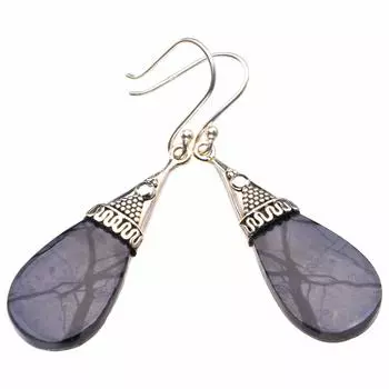 StarGems® Natural Picasso Jasper Handmade 925 Sterling Silver Earrings 2 D4002
