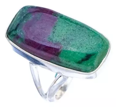 StarGems® Natural Ruby Zoisite Handmade 925 Sterling Silver Ring 7.75 F1648