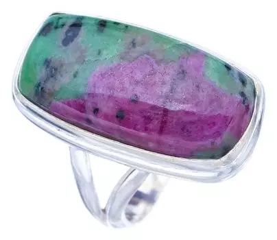 StarGems® Natural Ruby Zoisite Handmade 925 Sterling Silver Ring 7.25 F1614