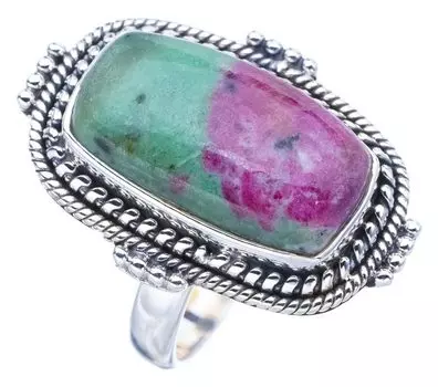 StarGems® Natural Ruby Zoisite Handmade 925 Sterling Silver Ring 5.75 F1329