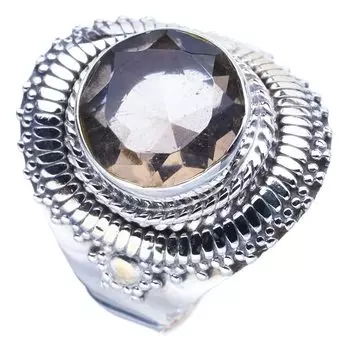 StarGems® Natural Smoky Quartz Handmade 925 Sterling Silver Ring 7.75 F1275
