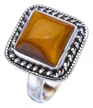 StarGems® Natural Tigers Eye Handmade 925 Sterling Silver Ring 7.5 F1905