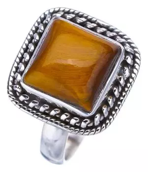 StarGems® Natural Tigers Eye Handmade 925 Sterling Silver Ring 7.25 F1909