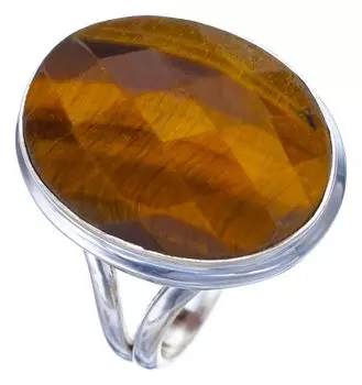 StarGems® Natural Tigers Eye Handmade 925 Sterling Silver Ring 7.25 F1894