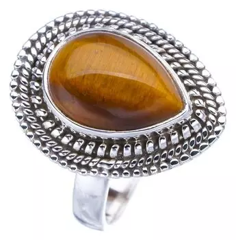 StarGems® Natural Tigers Eye Handmade 925 Sterling Silver Ring 9.25 F1897