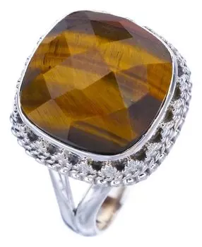 StarGems® Natural Tigers Eye Handmade 925 Sterling Silver Ring 8.5 F1886