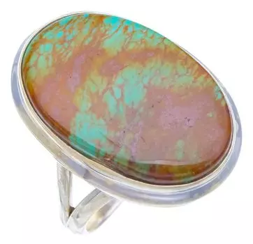StarGems® Natural Turquoise Handmade 925 Sterling Silver Ring 7.25 F2983
