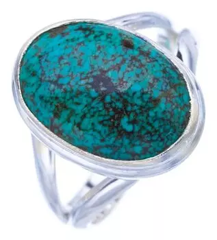 StarGems® Natural Turquoise Handmade 925 Sterling Silver Ring 7.75 F0402