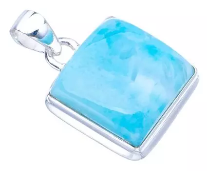 STARGEMS Подвеска из серебра 925 пробы с натуральным ларимаром, 1 дюйм, F3444