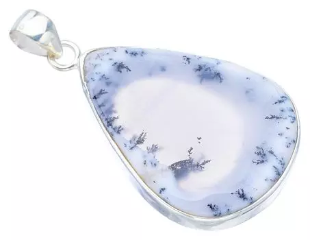 STARGEMS ® Подвеска из серебра 925 пробы с натуральным дендритным опалом ручной работы 2 дюйма F3826