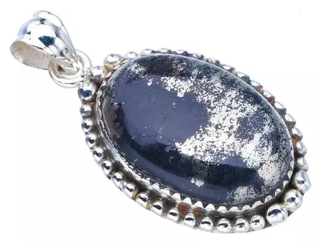 STARGEMS ® Подвеска из стерлингового серебра 925 пробы с натуральным золотым камнем апачи ручной работы 1,5 дюйма F3642