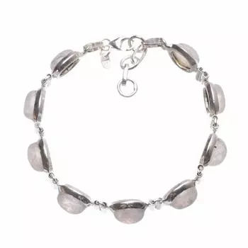 STARGEMS Теннисный браслет ручной работы из натурального радужного лунного камня из стерлингового серебра 925 пробы 6 3/4-7 1/2 дюйма T8530