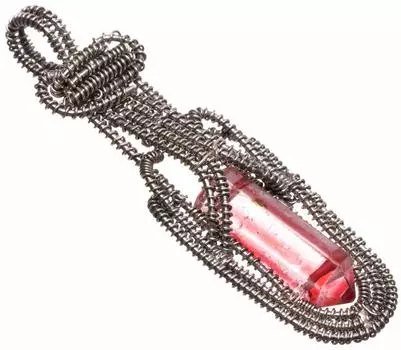 STARGEMS Уникальный кулон из серебра 925 пробы с натуральным окрашенным кварцем Aura, ручная работа, 2 1/4 дюйма T1028