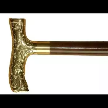 Старинная деревянная мужская трость, латунная винтажная трость, дизайнерская ручка M аэро