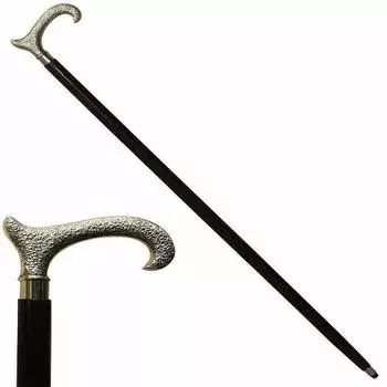 Старинная деревянная трость / трость с латунной ручкой в викторианском стиле