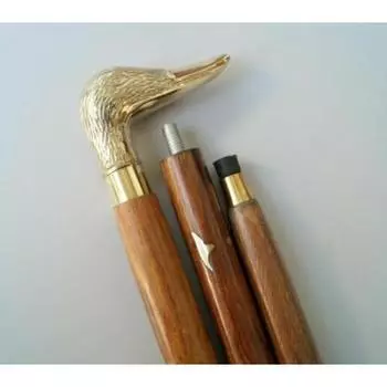 Старинная Дизайнерская Латунная Ручка Утка Деревянная Трость Трость Античный Стиль Подарок