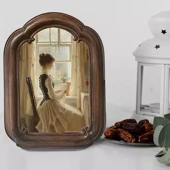 Старинная картина для стильного украшения стены, ручная работа и универсальность 19.3x14.5cm