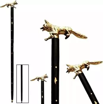 Старинная латунная лиса деревянная трость для ходьбы трость ручной работы рабочий дизайнер лучшие подарки M аэро