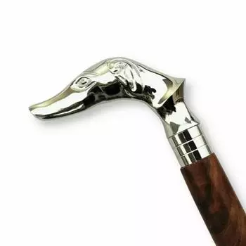 Старинная латунная ручка в виде головы собаки в викторианском стиле деревянная трость для ходьбы старинная трость M аэро