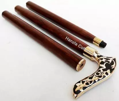 Старинная латунная ручка в винтажном стиле, трость для ходьбы, роскошная трость для ходьбы, красивая латунная серебряная ручка, новый дизайн для мужчин и женщин M аэро