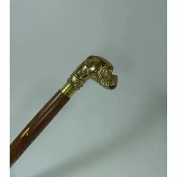 Старинная латунная трость с ручкой в форме бульдога, винтажная складная трость в 3 сложения, морской дизайн для коллекционеров и любителей собак