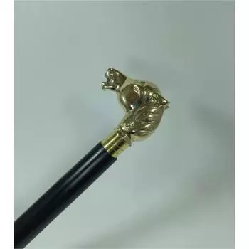 Старинная латунная трость с ручкой в виде лошади, винтажная складная трость в 3 сложения, морской дизайн для коллекционеров и любителей конного спорта